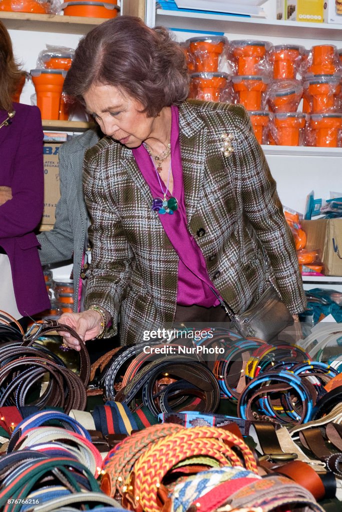 Spain Queen Sofia visits sale by Nuevo Futuro