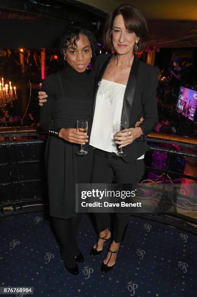 Pippa Bennett-Warner and Haydn Gwynne attend Chic To Cheek: The National Youth Theatre Gala at Cafe de Paris on November 20, 2017 in London, England.