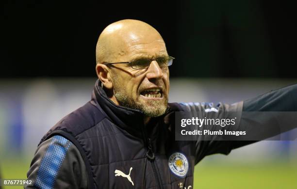 Development Squad coach Steve Beaglehole during the Premier League 2 match between Leicester City and Sunderland at Holmes Park on November 20th,...