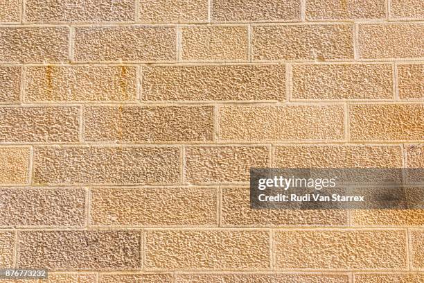 sandstone blocks - sandstone wall stockfoto's en -beelden