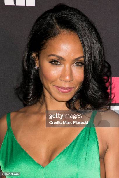 Actress Jada Pinkett Smith attends the 'Girls Trip' Premiere at UGC Cine Cite Bercy on November 20, 2017 in Paris, France.