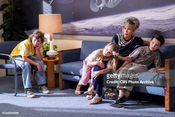 Patch, a Modem, and a Zantac" - Pictured: Georgie , Missy , Meemaw and Sheldon . When a NASA representative visits Sheldon's school and dismisses his...