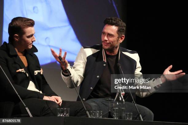 Dave Franco and James Franco attend the screening and Q&A for The Disaster Artist at BFI Southbank on November 20, 2017 in London, England.