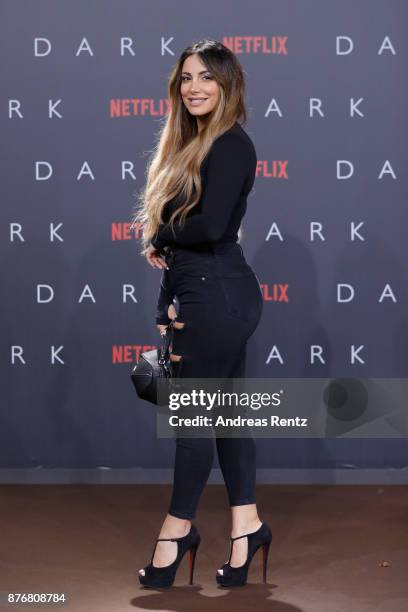 Enissa Amani attends the premiere of the first German Netflix series 'Dark' at Zoo Palast on November 20, 2017 in Berlin, Germany.