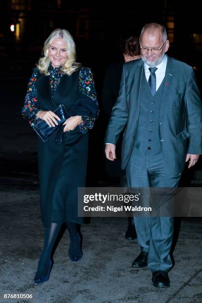 Princess Mette Marit of Norway and Geir Keith Hansen of Norway attend Centenary of the Novel Growth of the soil by Knut Hamsun at the SALT on...