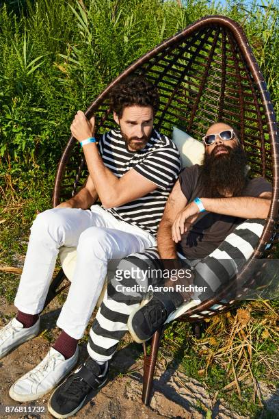 Ryan Merchant and Sebu Simonian of Capital Cities are photographed for Billboard Magazine on August 19, 2017 at the Billboard Hot 100 Music Festival...