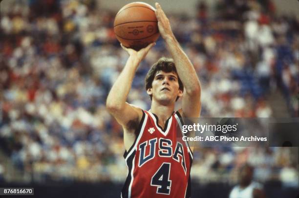 Los Angeles, CA Steve Alford, Men's Basketball team playing at 1984 Olympics at the Los Angeles Memorial Coliseum.
