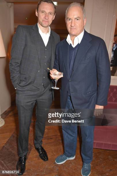 Zygi Kamasa and Charles Finch attend a private dinner celebrating the special screening of "Journey's End" at Kettner's Townhouse on November 20,...