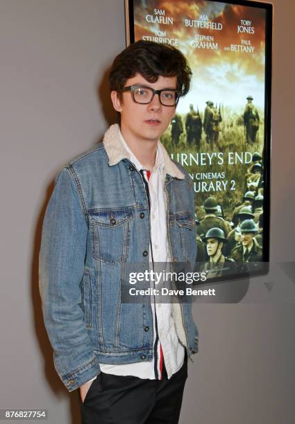 Asa Butterfield attends a special screening of "Journey's End" at Vue Leicester Square on November 20, 2017 in London, England.