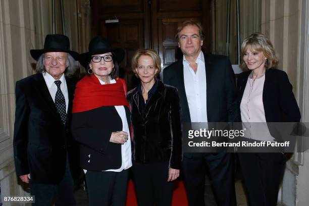 Andre Chapelle, Nana Mouskouri, President of the Centre National du Cinema et de l'Image Animee Frederique Bredin, Didier Van Cauwelaert and his wife...