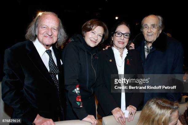 Andre Chapelle, Macha Meril, Nana Mouskouri and Michel Legrand attend the Tribute to Jean-Claude Brialy for the 10th anniversary of his death. Held...