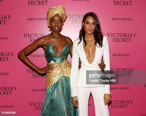 Maria Borges and Cindy Bruna attend the 2017 Victoria's Secret Fashion Show After Party on November 20, 2017 in Shanghai, China.