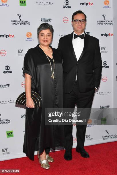 Tereza Gonzales and Federico Cuervo of Portatil attend the 45th International Emmy Awards at New York Hilton on November 20, 2017 in New York City.