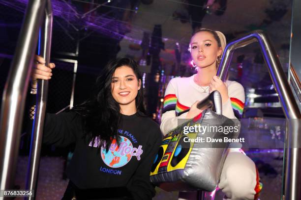 Besty Blues and Guest attend the launch of the Skinnydip x MTV collection at Ballie Ballerson on November 20, 2017 in London, England.