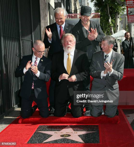 City Councilmember Mitch O'Farrell, Hollywood Chamber of Commerce Chair of the Board Jeff Zarrinnam, actor Nick Nolte, director Gavin O'Connor and...