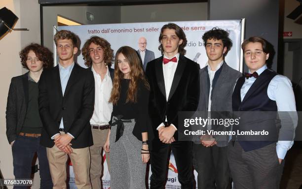 Nicolo Folin, Gaddo Bacchini, Massimo de Laurentis, Ilaria Brusadelli, Matteo Oscar Giuggioli, Nicola Pitis and Gabriele Di Grali attend 'Gli...