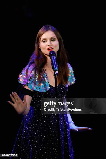 Sophie Ellis-Bextor performs at the annual National Youth Theatre national fundraiser at Cafe de Paris on November 20, 2017 in London, England.
