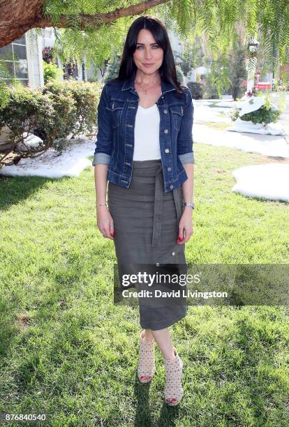 Actress Rena Sofer visits Hallmark's "Home & Family" at Universal Studios Hollywood on November 20, 2017 in Universal City, California.