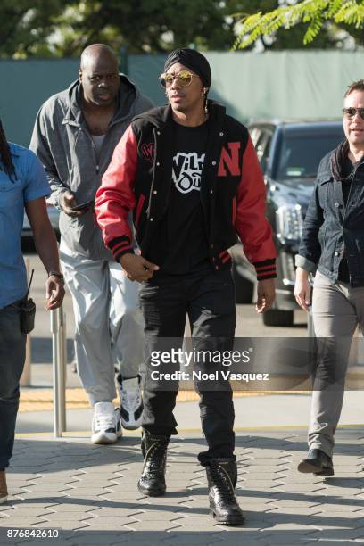 Nick Cannon visits "Extra" at Universal Studios Hollywood on November 20, 2017 in Universal City, California.
