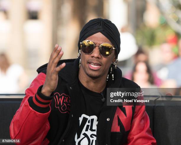 Nick Cannon visits "Extra" at Universal Studios Hollywood on November 20, 2017 in Universal City, California.