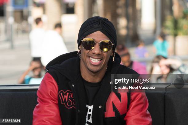 Nick Cannon visits "Extra" at Universal Studios Hollywood on November 20, 2017 in Universal City, California.