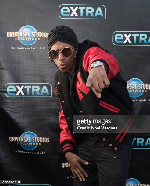 Nick Cannon visits "Extra" at Universal Studios Hollywood on November 20, 2017 in Universal City, California.