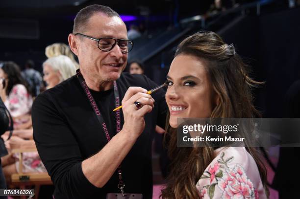 Alessandra Ambrosio backstage during 2017 Victoria's Secret Fashion Show In Shanghai at Mercedes-Benz Arena on November 20, 2017 in Shanghai, China.