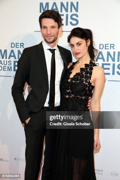 Sabin Tambrea and Violetta Schurawlow during the premiere of 'Der Mann aus dem Eis' at Cinemaxx on November 20, 2017 in Munich, Germany.