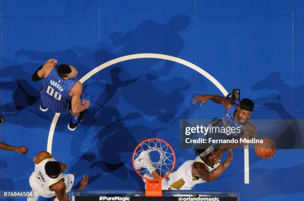 Terrence Ross of the Orlando Magic shoots the ball against the Indiana Pacers on November 20, 2017 at Amway Center in Orlando, Florida. NOTE TO USER:...