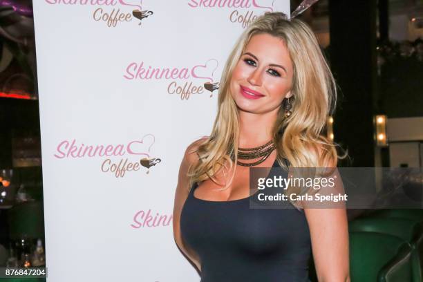 Ester Dee attends the launch of Skinnea Coffee at Neighbourhood Spinningfields on November 20, 2017 in Manchester, England.