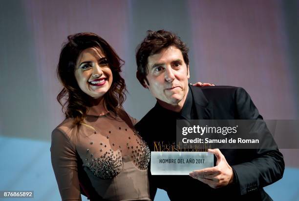 Ares Teixido and Manel Fuentes attend Men's Health 2017 Awards gala at Goya theater on November 20, 2017 in Madrid, Spain.