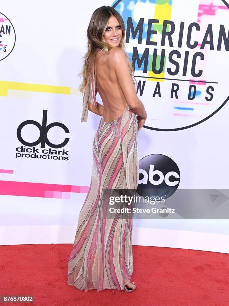 Heidi Klum arrives at the 2017 American Music Awards at Microsoft Theater on November 19, 2017 in Los Angeles, California.