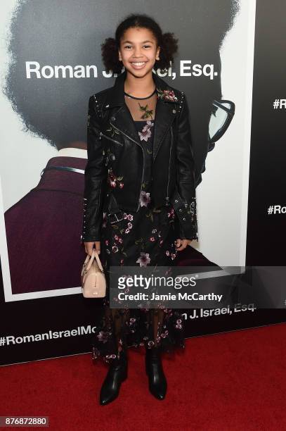 Juno Wright attends the screening of Roman J. Israel, Esq. At Henry R. Luce Auditorium at Brookfield Place on November 20, 2017 in New York City.