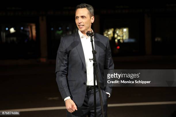 Chairman, Disney Consumer Products and Interactive Media, at The Walt Disney Company, James Pitaro, speaks at the 2017 Saks Fifth Avenue Holiday...