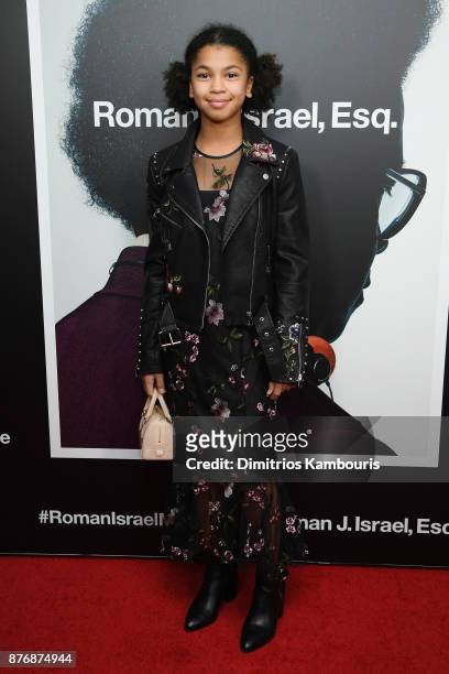 Juno Wright attends the screening of Roman J. Israel, Esq. At Henry R. Luce Auditorium at Brookfield Place on November 20, 2017 in New York City.