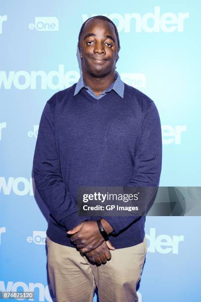 Former SickKids Hospital patient Kariym Joachim attends the screening of "Wonder" at The Hospital for Sick Children on November 20, 2017 in Toronto,...