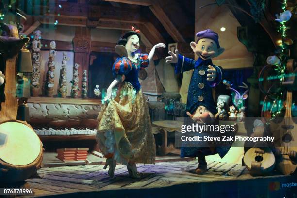 General view of the 2017 Saks Fifth Avenue & Disney "Once Upon A Holiday" Windows Unveiling at Saks Fifth Avenue on November 20, 2017 in New York...