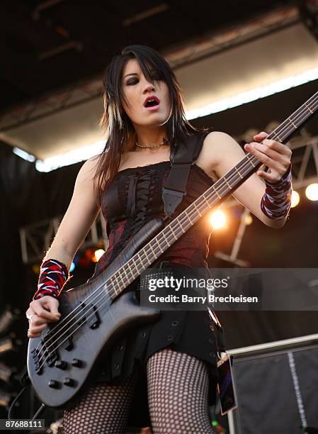 Emma Anzai of Sick Puppies performs during the 2009 Rock On The Range festival at Columbus Crew Stadium on May 17, 2009 in Columbus, Ohio.