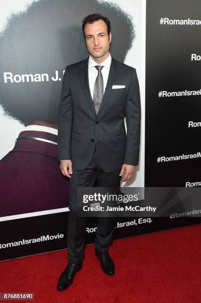 Kresh Novakovic attends the screening of Roman J. Israel, Esq. At Henry R. Luce Auditorium at Brookfield Place on November 20, 2017 in New York City.