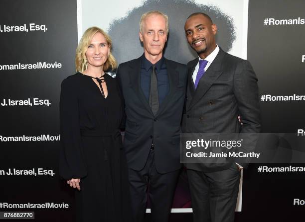 Jennifer Fox , Dan Gilroy and Charles D. King attend the screening of Roman J. Israel, Esq. At Henry R. Luce Auditorium at Brookfield Place on...