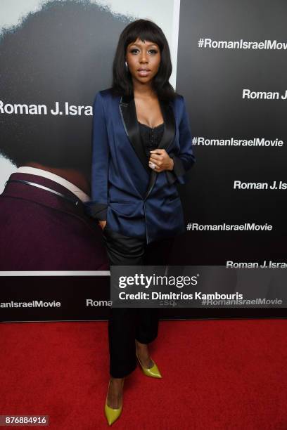 Amanda Warren attends the screening of Roman J. Israel, Esq. At Henry R. Luce Auditorium at Brookfield Place on November 20, 2017 in New York City.