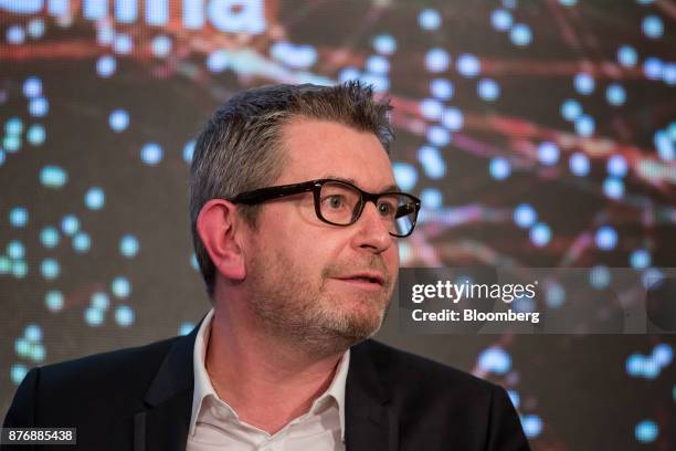 Ludovic Holinier, chief executive officer of Sun Art Retail Group Ltd., attends a news conference in Hong Kong, China, on Monday, Nov. 20,...