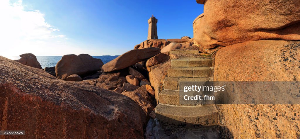 The Ploumanac'h lighthouse (officially the Mean Ruz lighthouse), Brittany/ France