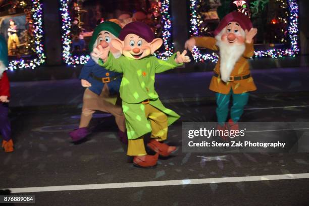 General view of the 2017 Saks Fifth Avenue & Disney "Once Upon A Holiday" Windows Unveiling at Saks Fifth Avenue on November 20, 2017 in New York...