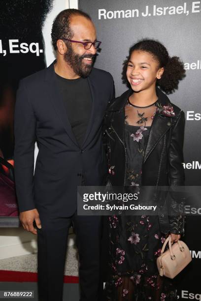 Jeffrey Wright and Juno Wright attend "Roman J Israel Esquire" New York Premiere on November 20, 2017 in New York City.