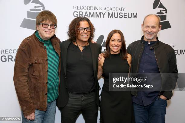 Musician Elliot Easton, executive producer Stevie Salas, executive producer Christina Fon and musician Wayne Kramer attend Reel to Reel: Rumble: The...