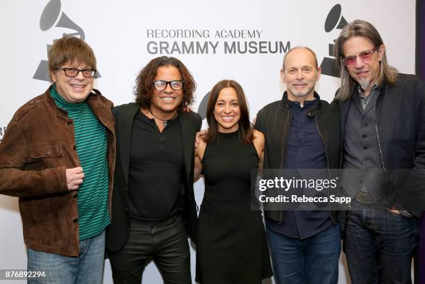 Musician Elliot Easton, executive producer Stevie Salas, executive producer Christina Fon, musician Wayne Kramer and GRAMMY Museum Executive Director...