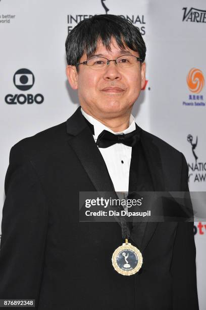 Nobuto Ariyoshi, of Never-Ending Man: Hayao Miyazaki attends the 45th International Emmy Awards at New York Hilton on November 20, 2017 in New York...