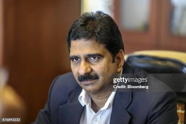 Anil Yendluri, chief executive officer of Krishnapatnam Port Co. Ltd., speaks during an interview in Krishnapatnam, Andhra Pradesh, India, on...