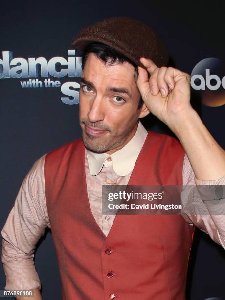 Personality Drew Scott poses at "Dancing with the Stars" season 25 at CBS Televison City on November 20, 2017 in Los Angeles, California.